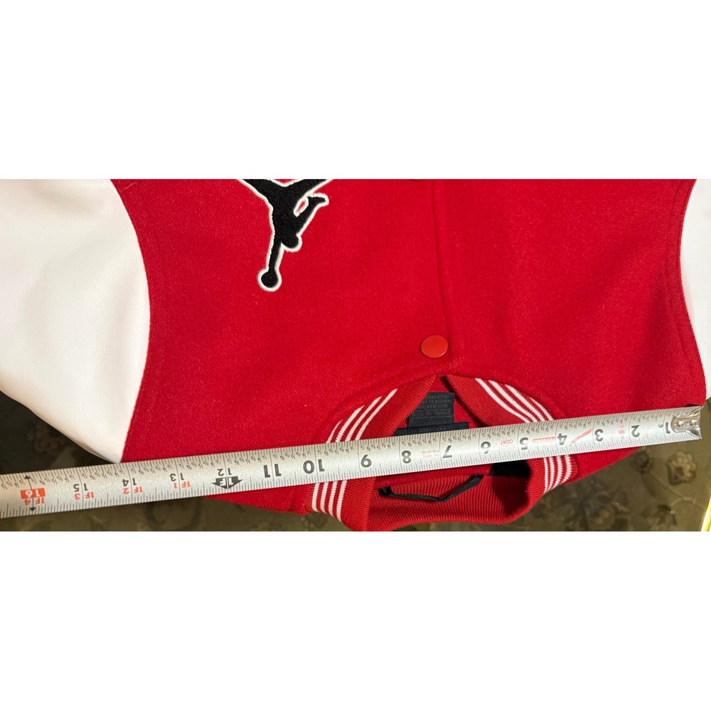 Jordan Flight Varsity Jacket Red White Jumpman Logo Youth Large 12-13 Yrs - Picture 10 of 12